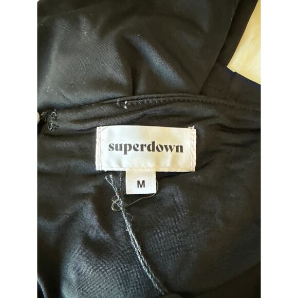 NWT Revolve X Superdown Davey Strappy Back Dress in Black Size Medium - Picture 8 of 8